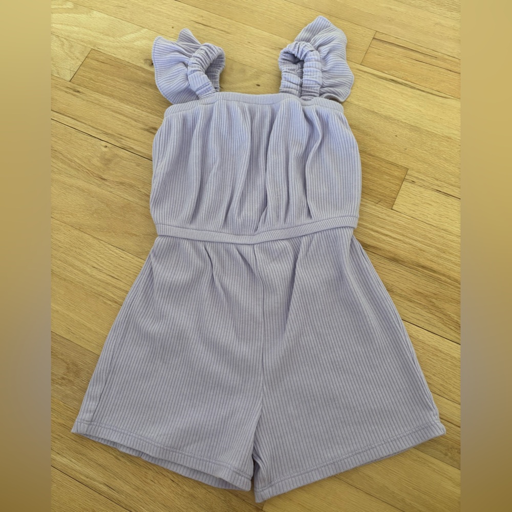 Old Navy Lilac Ribbed Toddler Romper